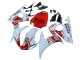 Weiß Rot Lucky Strike Motul 2006-2009 Yamaha YZF R6S Motorrad Verkleidung