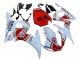 Weiß Rot Lucky Strike Motul 2006-2009 Yamaha YZF R6S Motorrad Verkleidung