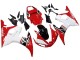 Weiß Rot Glänzendes Schwarz 2003-2004 Yamaha YZF R6 Motorrad Verkleidung