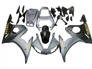 Matt Grau Matt Schwarz Gold Aufkleber 2003-2004 Yamaha YZF R6 Motorrad Verkleidung