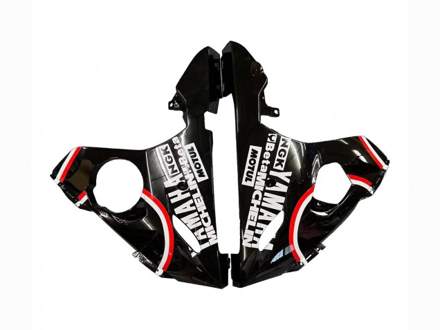 Glänzendes Schwarz Rot Weiß Lucky Strike Motul 2003-2004 Yamaha YZF R6 Motorrad Verkleidung