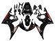Glänzendes Schwarz Rot 2006-2009 Yamaha YZF R6S Motorrad Verkleidung