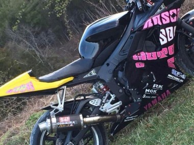 Gelb Rosa Glänzendes Schwarz Rossi Repsol 46 2003-2004 Yamaha YZF R6 Motorrad Verkleidung