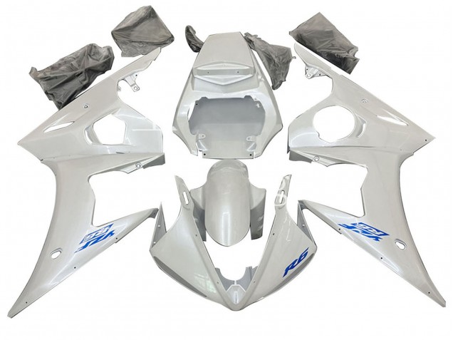 Weiß 2003-2004 Yamaha YZF R6 Motorrad Verkleidung