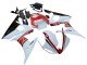 Weiß Rot Glänzendes Schwarz 2003-2004 Yamaha YZF R6 Motorrad Verkleidung
