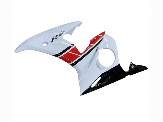 Weiß Rot Glänzendes Schwarz 2003-2004 Yamaha YZF R6 Motorrad Verkleidung