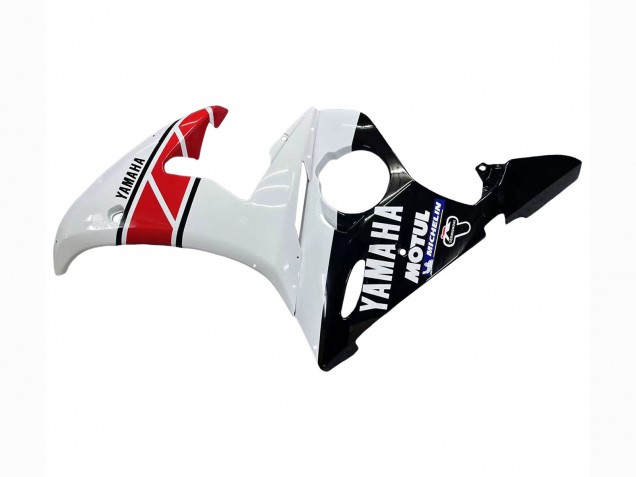 Weiß Rot Glänzendes Schwarz Motul 2003-2004 Yamaha YZF R6 Motorrad Verkleidung