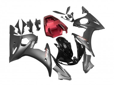 Rot Glänzendes Schwarz Matt Schwarz 2003-2004 Yamaha YZF R6 Motorrad Verkleidung