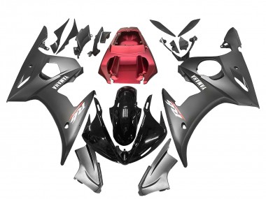 Rot Glänzendes Schwarz Matt Schwarz 2003-2004 Yamaha YZF R6 Motorrad Verkleidung