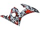 Schwarz Rot Grau Camouflage 2003-2004 Yamaha YZF R6 Motorrad Verkleidung