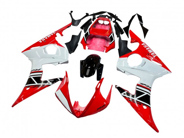 Rot Weiß Schwarz 2006-2009 Yamaha YZF R6S Motorrad Verkleidung