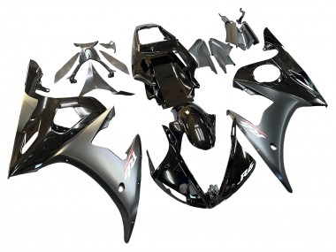 Glänzendes Schwarz Matt Schwarz Gold Chameleon 2003-2004 Yamaha YZF R6 Motorrad Verkleidung