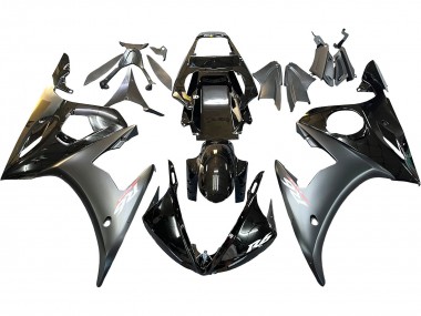 Glänzendes Schwarz Matt Schwarz Gold Chameleon 2003-2004 Yamaha YZF R6 Motorrad Verkleidung