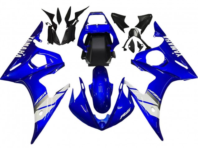 Blau Weiß 2005 Yamaha YZF 600 R6 Motorrad Verkleidung