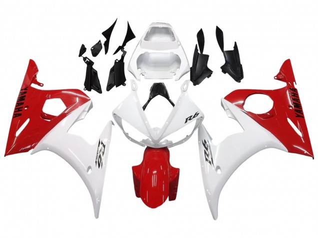 Weiß Rot 2005 Yamaha YZF 600 R6 Motorrad Verkleidung