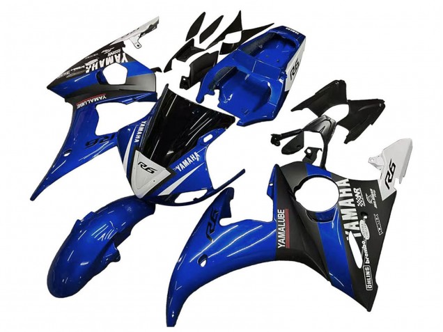 Blau Weiß Schwarz Yamalube 2005 Yamaha YZF 600 R6 Motorrad Verkleidung