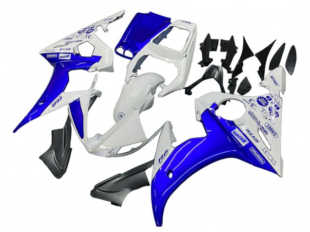 Weiß Blau Yamalube 2005 Yamaha YZF 600 R6 Motorrad Verkleidung