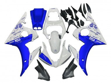 Weiß Blau Yamalube 2005 Yamaha YZF 600 R6 Motorrad Verkleidung