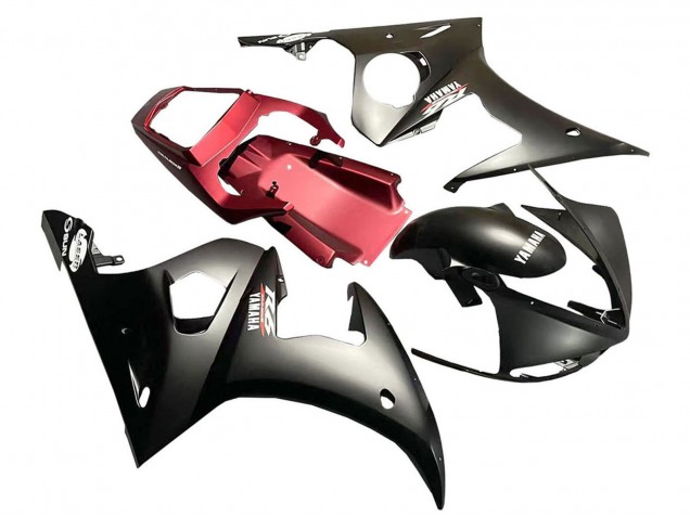 Matt Schwarz Rot 2005 Yamaha YZF 600 R6 Motorrad Verkleidung