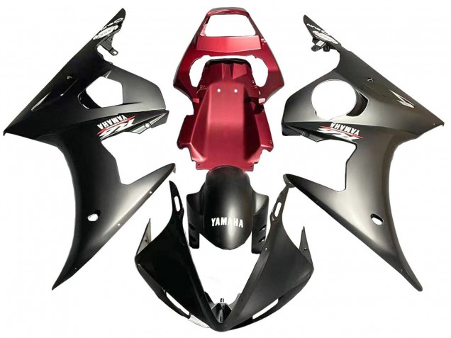 Matt Schwarz Rot 2005 Yamaha YZF 600 R6 Motorrad Verkleidung