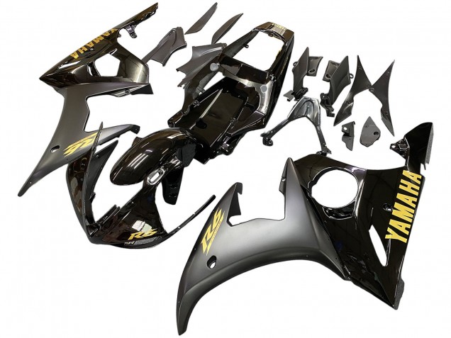 Schwarzes Gold 2005 Yamaha YZF 600 R6 Motorrad Verkleidung
