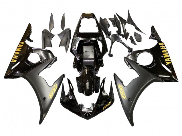 Schwarzes Gold 2005 Yamaha YZF 600 R6 Motorrad Verkleidung
