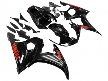 Schwarz Rot 2005 Yamaha YZF 600 R6 Motorrad Verkleidung