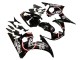 Glänzendes Schwarz Weiß Lucky Strike Motul 2005 Yamaha YZF 600 R6 Motorrad Verkleidung