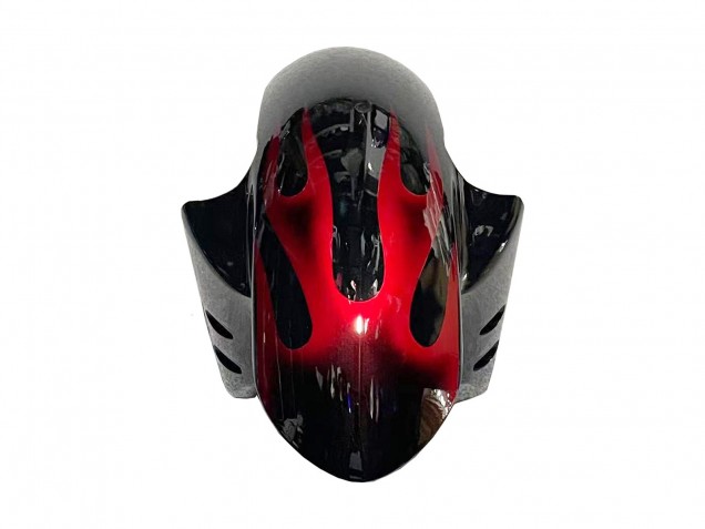 Schwarz mit Rot Flamme 2005 Yamaha YZF 600 R6 Motorrad Verkleidung