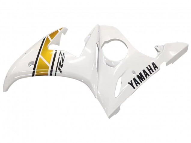 Weiß Gold Schwarz 2005 Yamaha YZF 600 R6 Motorrad Verkleidung