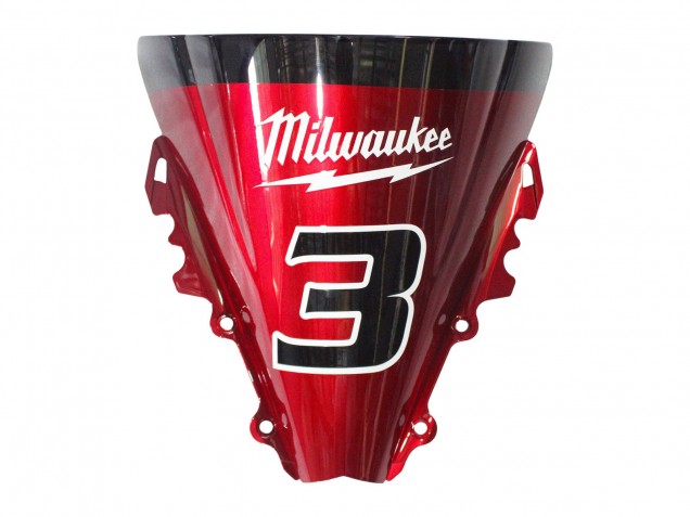 Weiß Rot Schwarz Grün Monster Milwaukee 2006-2007 Yamaha YZF 600 R6 Motorrad Verkleidung