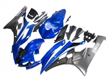 Blau Weiß Glänzendes Schwarz 2006-2007 Yamaha YZF 600 R6 Motorrad Verkleidung