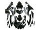 Glänzendes Schwarz Matt Schwarz Weiß Motul Michelin 2006-2007 Yamaha YZF 600 R6 Motorrad Verkleidung