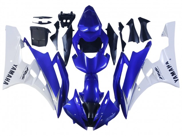 Weiß Blau Schwarz 2006-2007 Yamaha YZF 600 R6 Motorrad Verkleidung