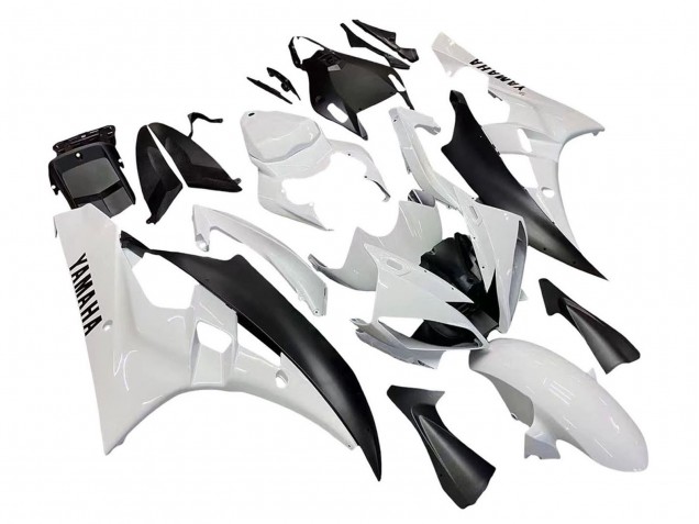 Weiß Matt Schwarz 2006-2007 Yamaha YZF 600 R6 Motorrad Verkleidung
