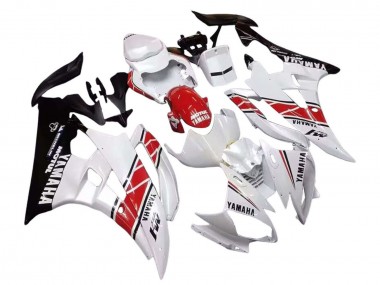 Weiß Rot Schwarz Motul 2006-2007 Yamaha YZF 600 R6 Motorrad Verkleidung
