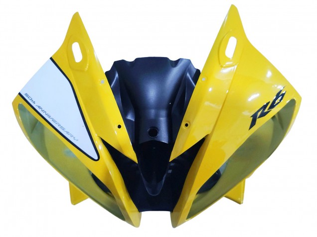 Gelb Weiß Glänzendes Schwarz Motul 2006-2007 Yamaha YZF 600 R6 Motorrad Verkleidung