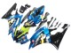 Blau Neon Grün Schwarz Hai 2006-2007 Yamaha YZF 600 R6 Motorrad Verkleidung