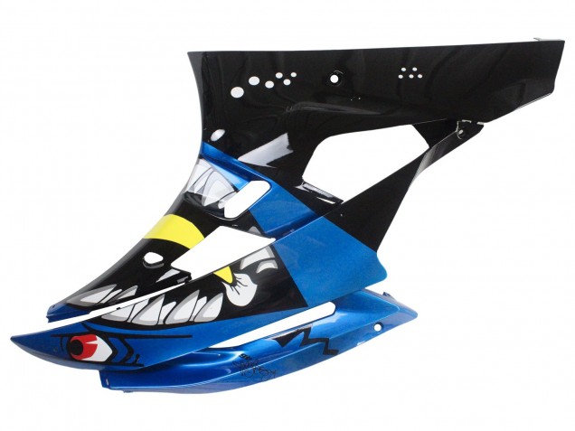 Blau Neon Grün Schwarz Hai 2006-2007 Yamaha YZF 600 R6 Motorrad Verkleidung