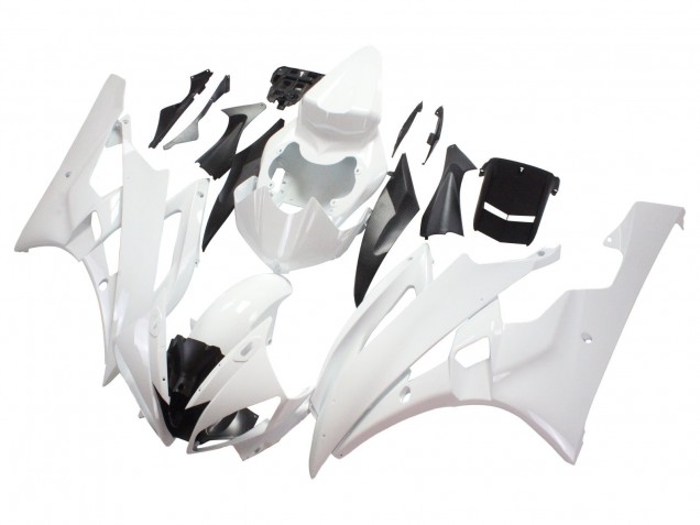 Weiß 2006-2007 Yamaha YZF 600 R6 Motorrad Verkleidung