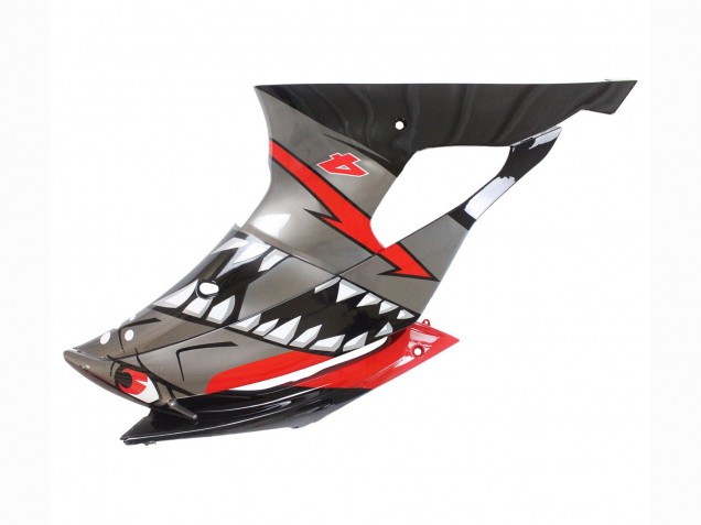 Silber Schwarz Rot Hai 4 2008-2016 Yamaha YZF 600 R6 Motorrad Verkleidung