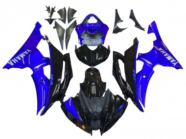 Blau Glänzendes Schwarz 2008-2016 Yamaha YZF 600 R6 Motorrad Verkleidung