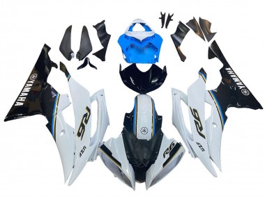 Weiß Blau Glänzendes Schwarz 2008-2016 Yamaha YZF 600 R6 Motorrad Verkleidung