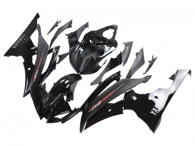 Glänzendes Schwarz Matt Schwarz 2008-2016 Yamaha YZF 600 R6 Motorrad Verkleidung