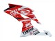 Weiß Rot Schwarz Fiat Acer 2008-2016 Yamaha YZF 600 R6 Motorrad Verkleidung