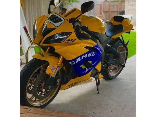 Gelb Blau Kamel Motul Michelin 2008-2016 Yamaha YZF 600 R6 Motorrad Verkleidung