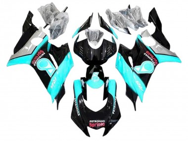 Hellblau Glänzendes Schwarz Petronas 2008-2016 Yamaha YZF 600 R6 Motorrad Verkleidung