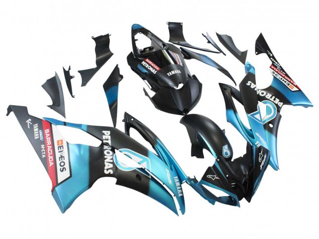 Hellblau Matt Schwarz Petronas ENEOS 2008-2016 Yamaha YZF 600 R6 Motorrad Verkleidung