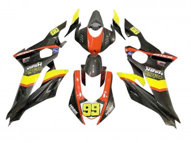 Gelb Orange Schwarz Carbonfaser Stil 2008-2016 Yamaha YZF 600 R6 Motorrad Verkleidung