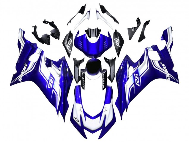 Weiß Blau 2017-2023 Yamaha YZF 600 R6 Motorrad Verkleidung